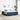 Boxspring bed met matras Blauw en Wit 180 x 200 cm Stof