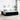 Boxspring bed Zwart en Wit en Zwart 200 x 200 cm Stof