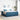 Bedframe met matras Donkerblauw 200 x 200 cm Fluweel
