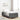 Boxspring bed Wit en Donkergrijs en Bruin en Donkergrijs