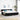 Boxspring bed met matras Zwart en Wit 200 x 200 cm Schuim