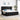 Boxspring bed met matras met hoofdeinde Zwart 200 x 200 cm Stof