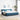 Boxspring bed met hoofdeinde Donkerblauw 200 x 200 cm Fluweel