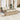 Tuin Sofa Set 8 pcs Beige en Crème Poly rattan, staal en glas