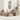 Tuin Sofa Set 5 pcs beige en crèmekleurig 209 x 154 x 85 cm