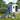 Buitenspeelset massief sparrenhout wit en blauw