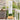 Tuin Privacy Screen Bloemen Wit 32 x 140 cm Koudgewalst staal