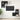 Tv-meubelset 4 pcs Zwart eiken 37 x 37 x 72 cm Bewerkt hout