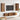 4-delige TV-kast set, wandmontage, oud hout, gefabriceerd hout