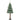 Slanke Kerstboom Groen en Wit 210 cm PVC en massief dennenhout