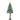 Slanke Kerstboom Groen en Wit 210 cm PVC en massief dennenhout