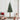 Slanke Kerstboom Groen en Wit 210 cm PVC en massief dennenhout