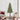 Slanke Kerstboom Groen en Wit 210 cm PVC en massief dennenhout