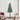Slanke Kerstboom Groen en Wit 210 cm PVC en massief dennenhout