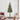 Slanke Kerstboom Groen en Wit 210 cm PVC en massief dennenhout